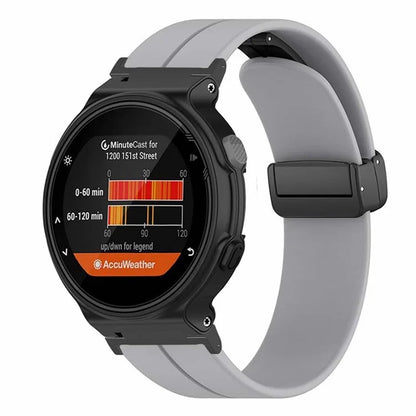 For Garmin Forerunner 220 / 230 / 235 / 735XT / 620 / 630 Watch Strap Magnetic Buckle Silicone Strap
