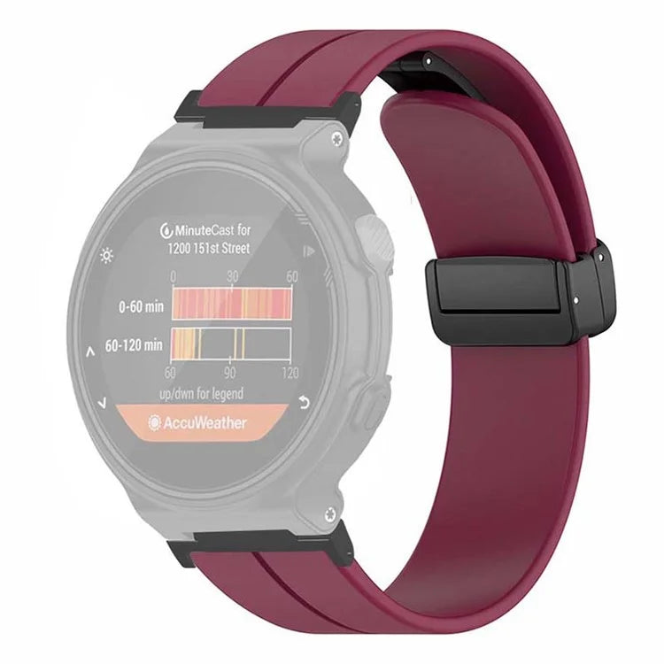 For Garmin Forerunner 220 / 230 / 235 / 735XT / 620 / 630 Watch Strap Magnetic Buckle Silicone Strap