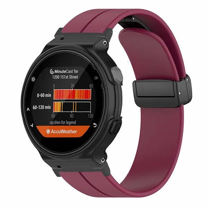 For Garmin Forerunner 220 / 230 / 235 / 735XT / 620 / 630 Watch Strap Magnetic Buckle Silicone Strap