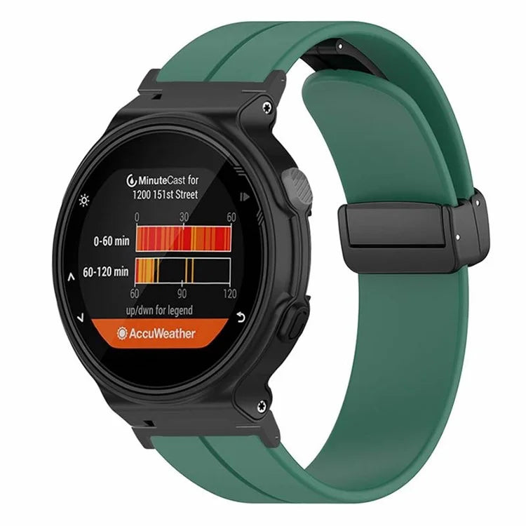 For Garmin Forerunner 220 / 230 / 235 / 735XT / 620 / 630 Watch Strap Magnetic Buckle Silicone Strap