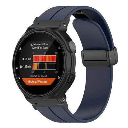For Garmin Forerunner 220 / 230 / 235 / 735XT / 620 / 630 Watch Strap Magnetic Buckle Silicone Strap