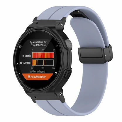 For Garmin Forerunner 220 / 230 / 235 / 735XT / 620 / 630 Watch Strap Magnetic Buckle Silicone Strap