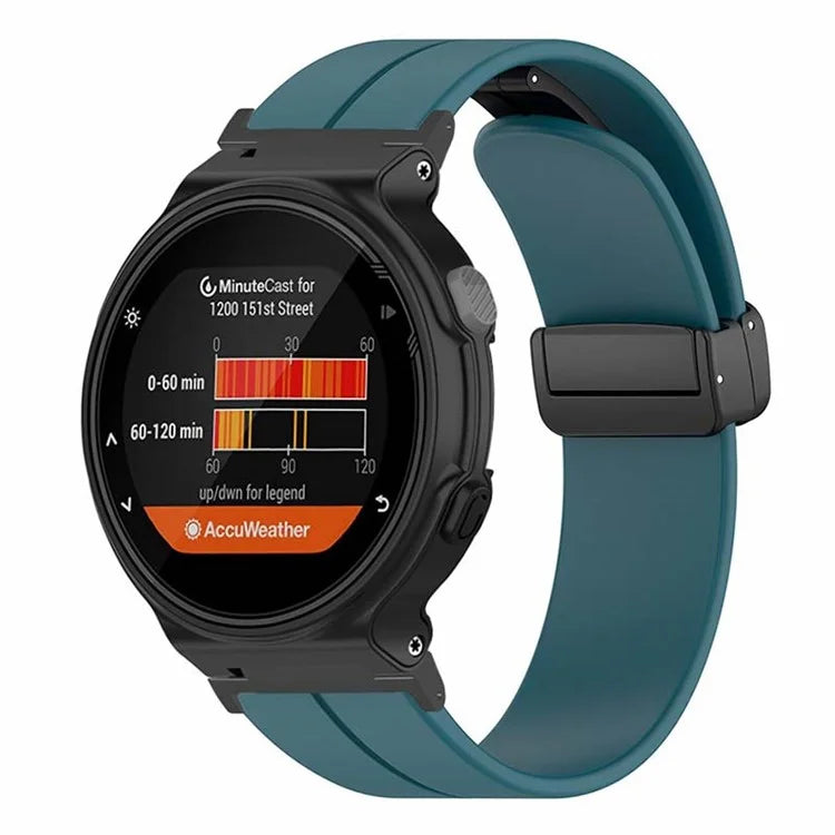For Garmin Forerunner 220 / 230 / 235 / 735XT / 620 / 630 Watch Strap Magnetic Buckle Silicone Strap