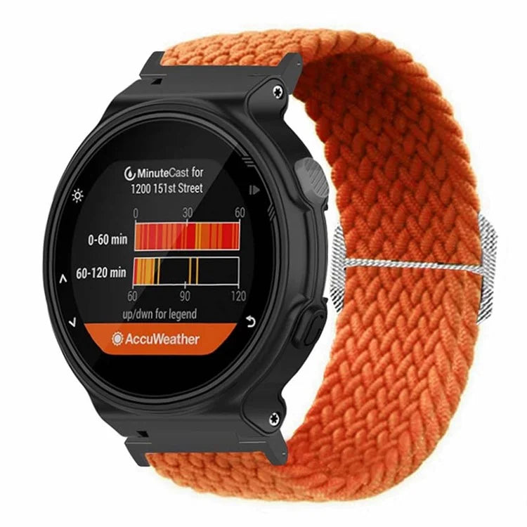 For Garmin Forerunner 220 / 230 / 235 / 735XT / 620 / 630 Watch Strap Stretchy Braided Nylon Band