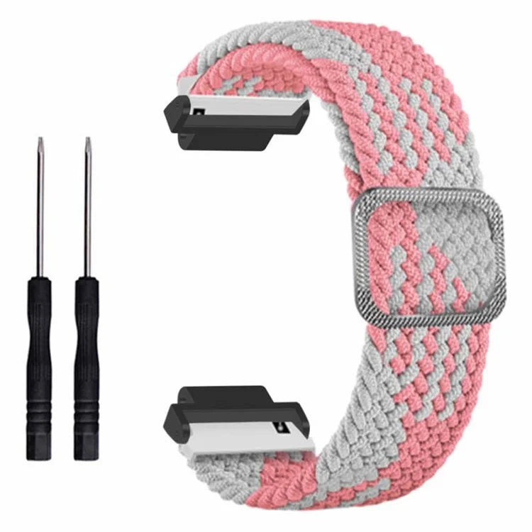 For Garmin Forerunner 220 / 230 / 235 / 735XT / 620 / 630 Watch Strap Stretchy Braided Nylon Band