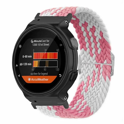 For Garmin Forerunner 220 / 230 / 235 / 735XT / 620 / 630 Watch Strap Stretchy Braided Nylon Band