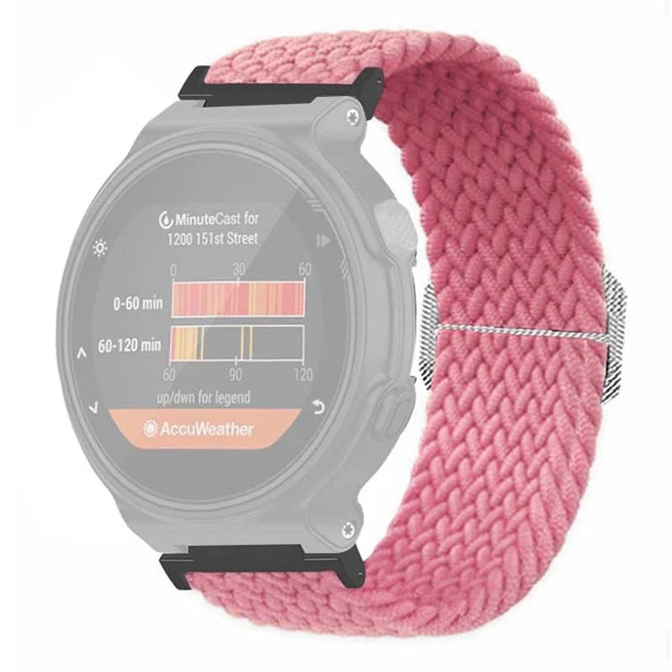 For Garmin Forerunner 220 / 230 / 235 / 735XT / 620 / 630 Watch Strap Stretchy Braided Nylon Band