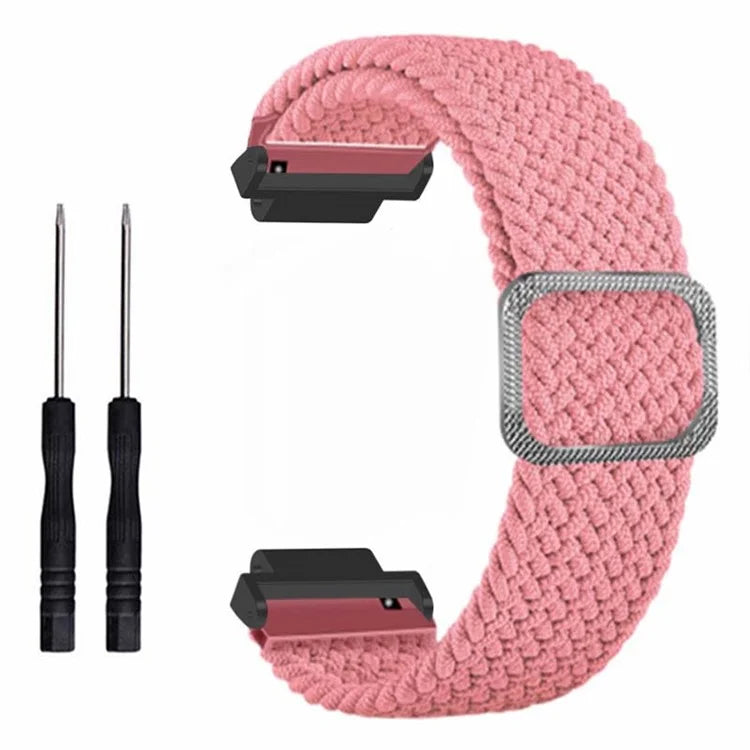 For Garmin Forerunner 220 / 230 / 235 / 735XT / 620 / 630 Watch Strap Stretchy Braided Nylon Band