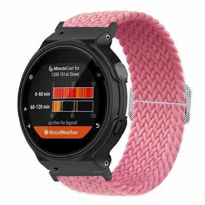 For Garmin Forerunner 220 / 230 / 235 / 735XT / 620 / 630 Watch Strap Stretchy Braided Nylon Band