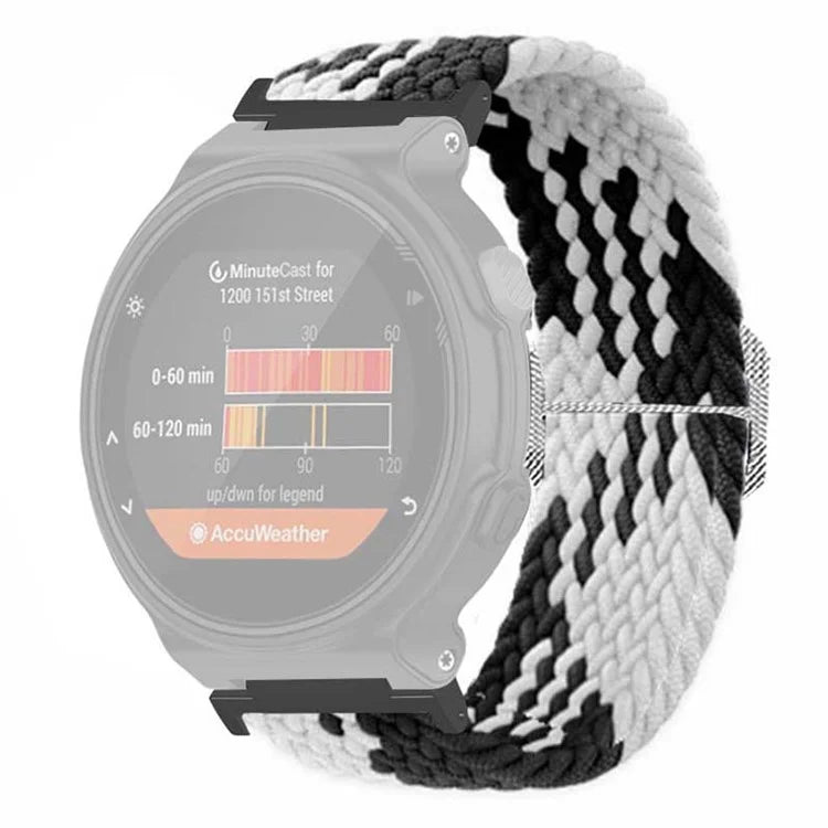 For Garmin Forerunner 220 / 230 / 235 / 735XT / 620 / 630 Watch Strap Stretchy Braided Nylon Band
