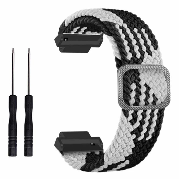 For Garmin Forerunner 220 / 230 / 235 / 735XT / 620 / 630 Watch Strap Stretchy Braided Nylon Band