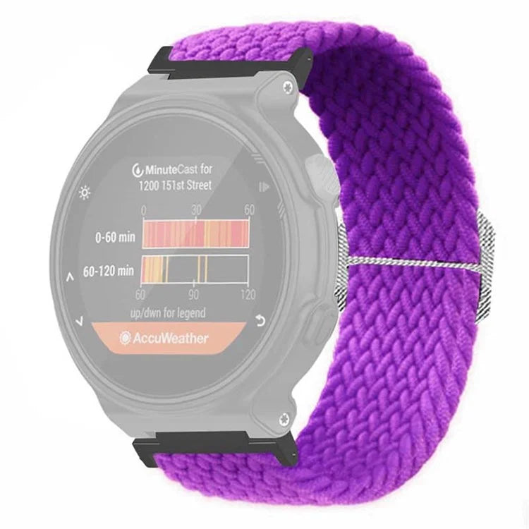 For Garmin Forerunner 220 / 230 / 235 / 735XT / 620 / 630 Watch Strap Stretchy Braided Nylon Band