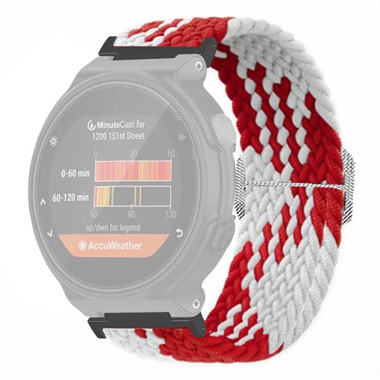 For Garmin Forerunner 220 / 230 / 235 / 735XT / 620 / 630 Watch Strap Stretchy Braided Nylon Band