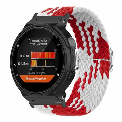 For Garmin Forerunner 220 / 230 / 235 / 735XT / 620 / 630 Watch Strap Stretchy Braided Nylon Band