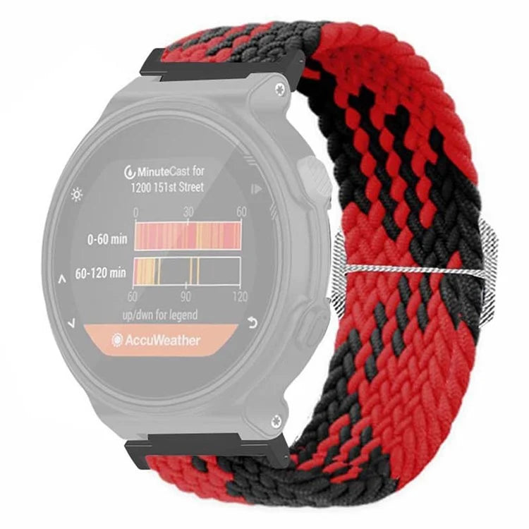 For Garmin Forerunner 220 / 230 / 235 / 735XT / 620 / 630 Watch Strap Stretchy Braided Nylon Band