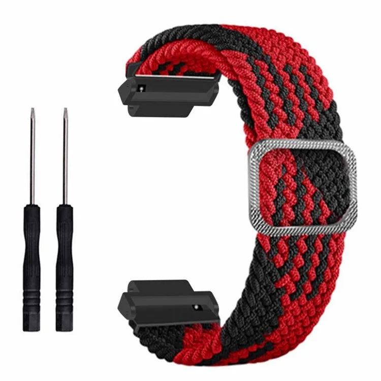 For Garmin Forerunner 220 / 230 / 235 / 735XT / 620 / 630 Watch Strap Stretchy Braided Nylon Band