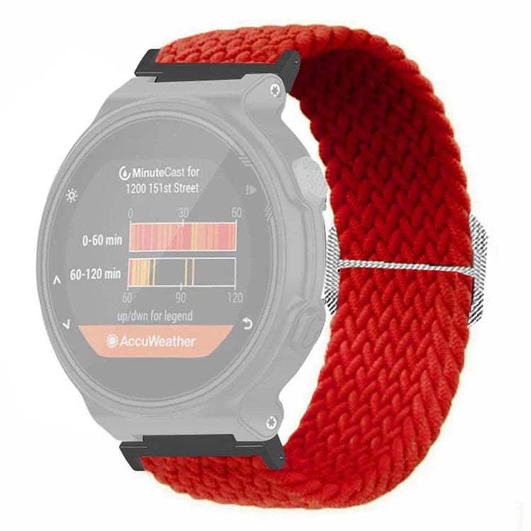 For Garmin Forerunner 220 / 230 / 235 / 735XT / 620 / 630 Watch Strap Stretchy Braided Nylon Band