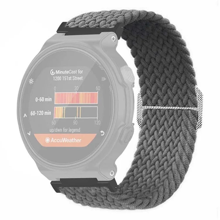 For Garmin Forerunner 220 / 230 / 235 / 735XT / 620 / 630 Watch Strap Stretchy Braided Nylon Band