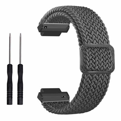 For Garmin Forerunner 220 / 230 / 235 / 735XT / 620 / 630 Watch Strap Stretchy Braided Nylon Band