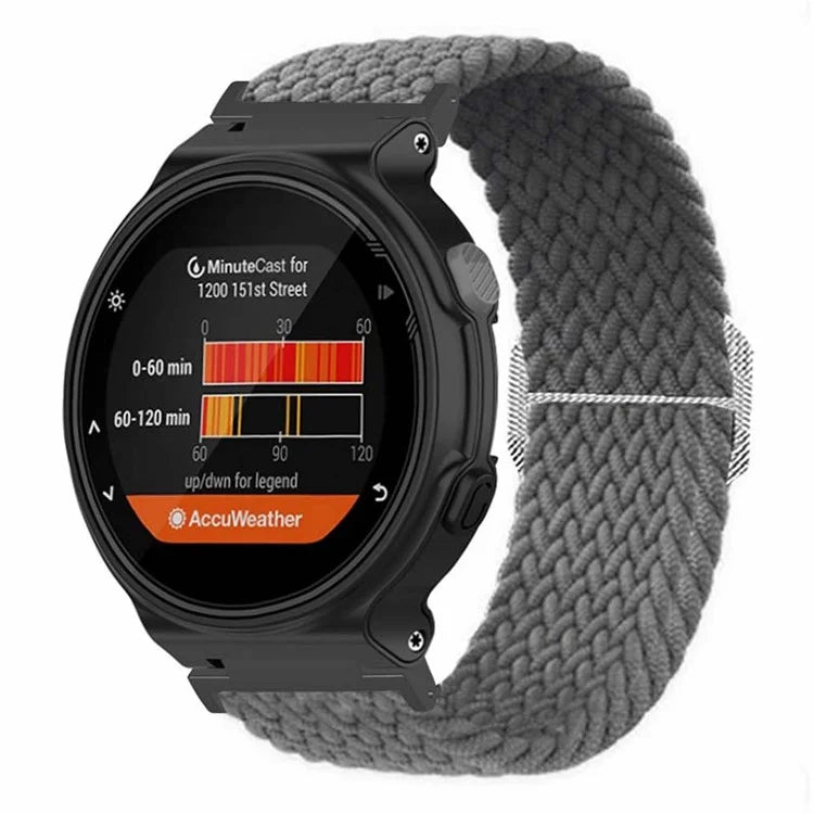 For Garmin Forerunner 220 / 230 / 235 / 735XT / 620 / 630 Watch Strap Stretchy Braided Nylon Band