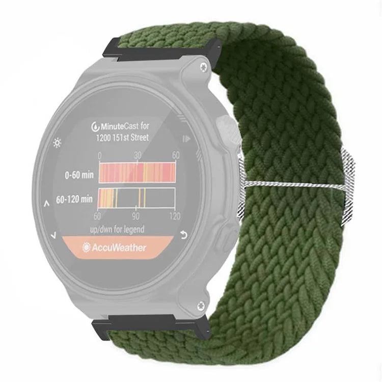 For Garmin Forerunner 220 / 230 / 235 / 735XT / 620 / 630 Watch Strap Stretchy Braided Nylon Band