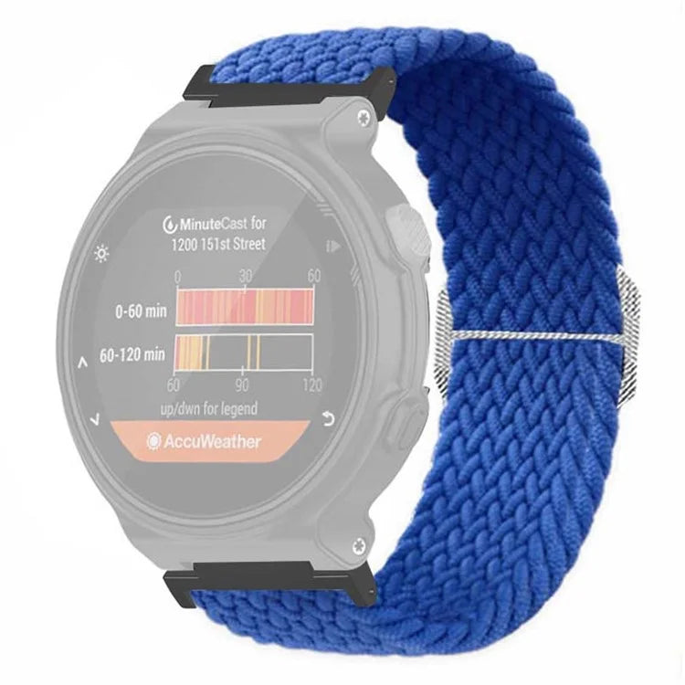 For Garmin Forerunner 220 / 230 / 235 / 735XT / 620 / 630 Watch Strap Stretchy Braided Nylon Band