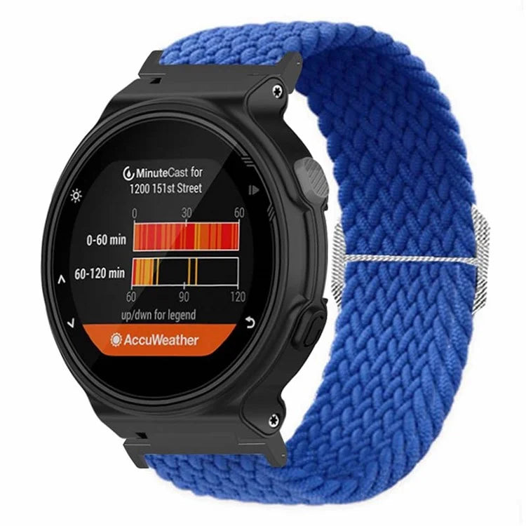 For Garmin Forerunner 220 / 230 / 235 / 735XT / 620 / 630 Watch Strap Stretchy Braided Nylon Band