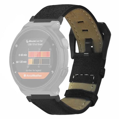 For Garmin Forerunner 220 / 230 / 235 / 735XT / 620 / 630 Watch Strap PU Leather Retro Texture Wristband Strap