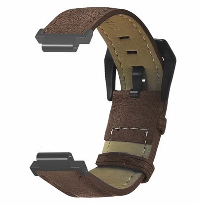 For Garmin Forerunner 220 / 230 / 235 / 735XT / 620 / 630 Watch Strap PU Leather Retro Texture Wristband Strap