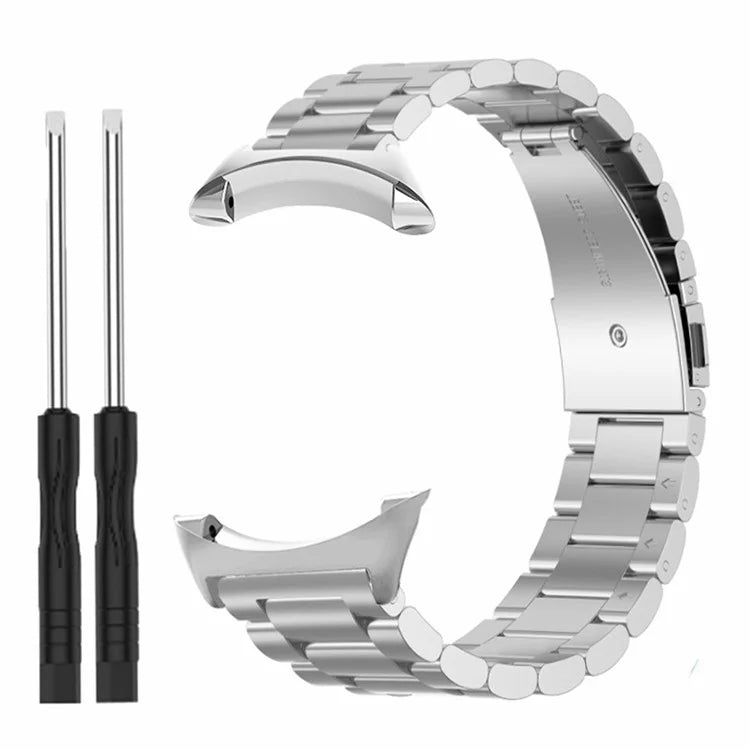 For Suunto Core Watch Band 3-Bead Steel Dual Press Buckle Wrist Strap