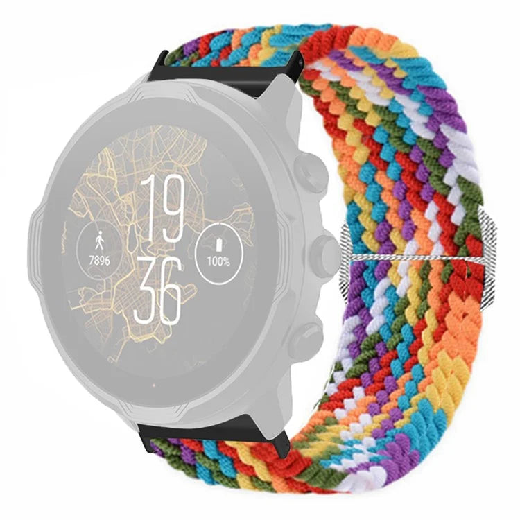 For Suunto Spartan Sport Wrist HR Baro / Suunto 7 Watch Strap 24mm Braided Nylon Band