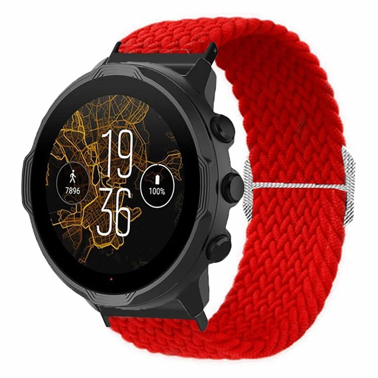 For Suunto Spartan Sport Wrist HR Baro / Suunto 7 Watch Strap 24mm Braided Nylon Band