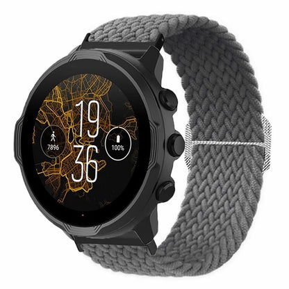 For Suunto Spartan Sport Wrist HR Baro / Suunto 7 Watch Strap 24mm Braided Nylon Band