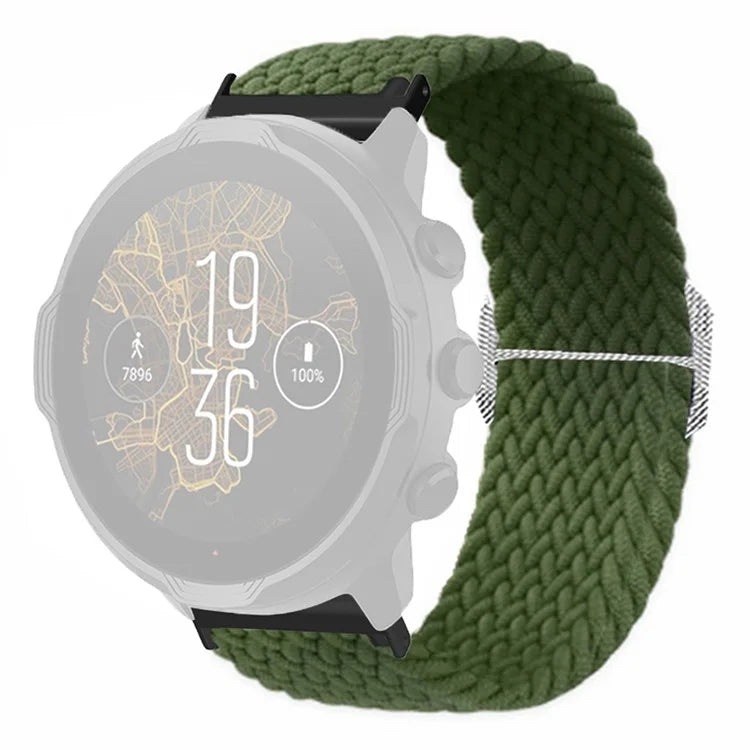 For Suunto Spartan Sport Wrist HR Baro / Suunto 7 Watch Strap 24mm Braided Nylon Band