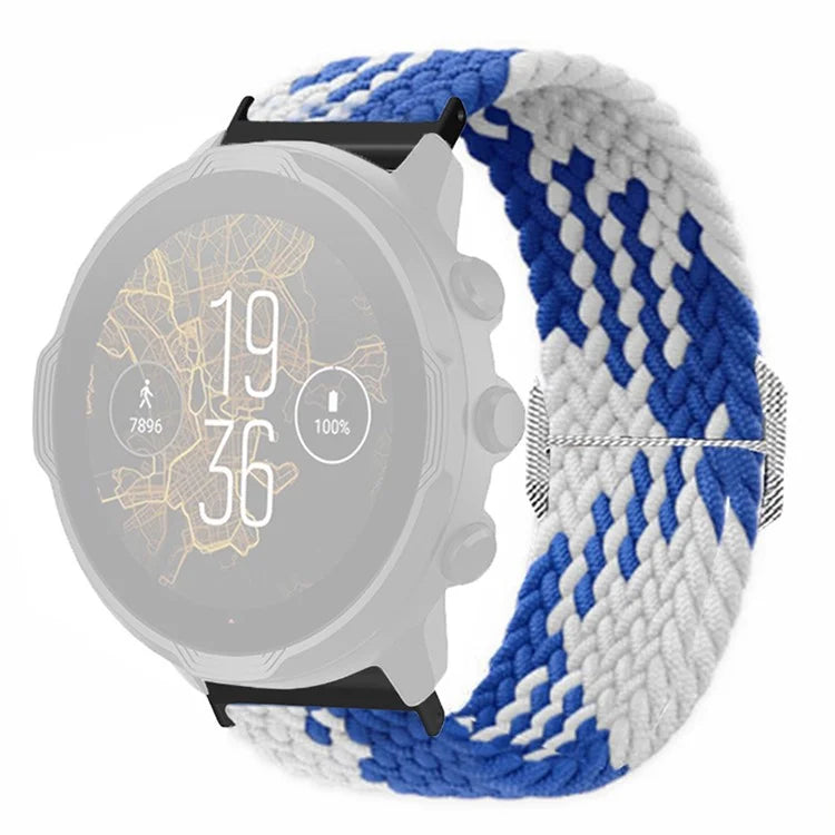 For Suunto Spartan Sport Wrist HR Baro / Suunto 7 Watch Strap 24mm Braided Nylon Band