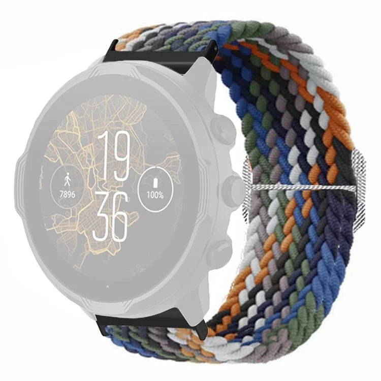 For Suunto Spartan Sport Wrist HR Baro / Suunto 7 Watch Strap 24mm Braided Nylon Band