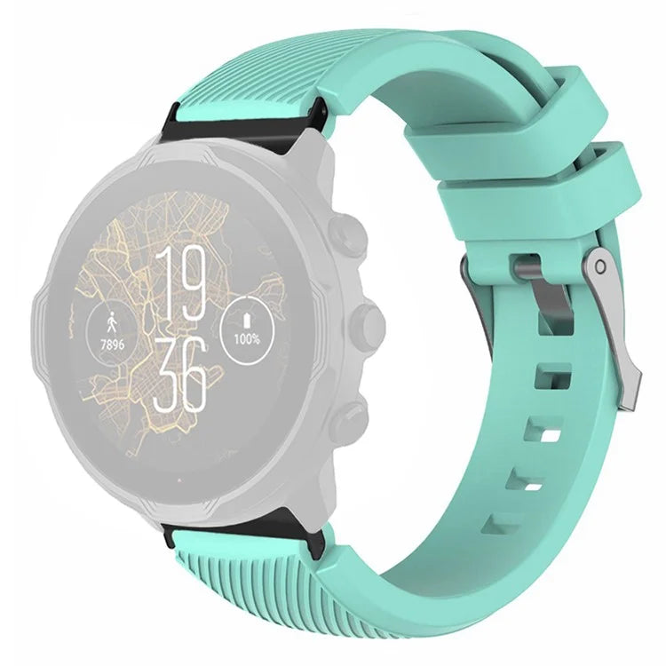 For Suunto Spartan Sport Wrist HR Baro / Suunto 7 Watch Strap 24mm Twill Texture Silicone Band