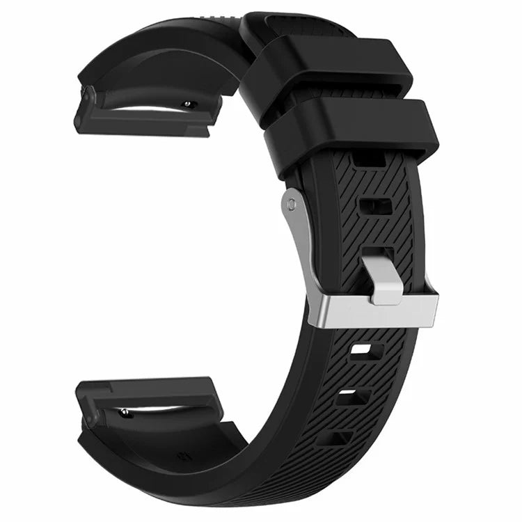 For Suunto Spartan Sport Wrist HR Baro / Suunto 7 Watch Strap 24mm Twill Texture Silicone Band