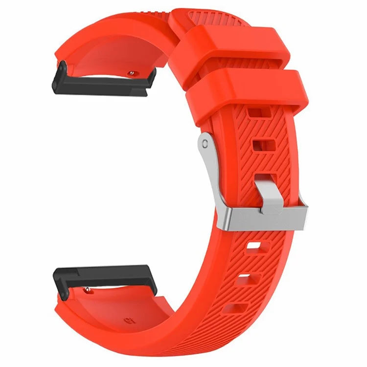 For Suunto Spartan Sport Wrist HR Baro / Suunto 7 Watch Strap 24mm Twill Texture Silicone Band