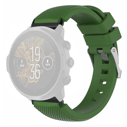 For Suunto Spartan Sport Wrist HR Baro / Suunto 7 Watch Strap 24mm Twill Texture Silicone Band