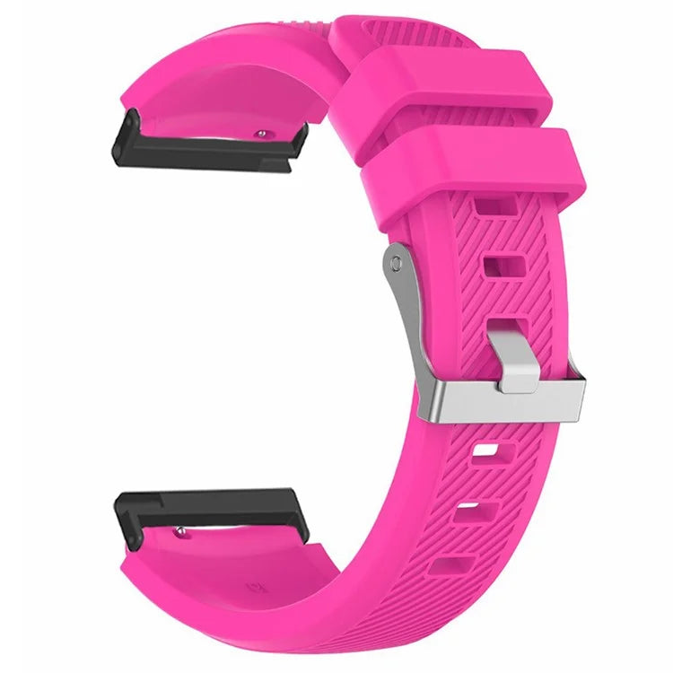 For Suunto Spartan Sport Wrist HR Baro / Suunto 7 Watch Strap 24mm Twill Texture Silicone Band