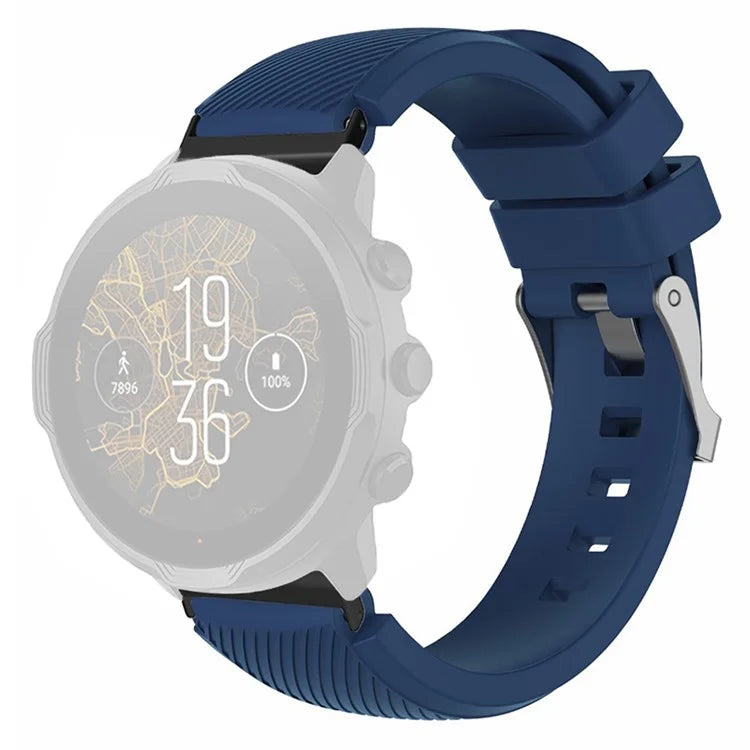 For Suunto Spartan Sport Wrist HR Baro / Suunto 7 Watch Strap 24mm Twill Texture Silicone Band