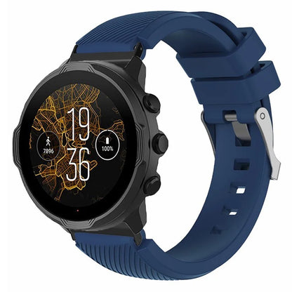 For Suunto Spartan Sport Wrist HR Baro / Suunto 7 Watch Strap 24mm Twill Texture Silicone Band