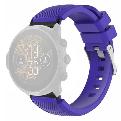 For Suunto Spartan Sport Wrist HR Baro / Suunto 7 Watch Strap 24mm Twill Texture Silicone Band