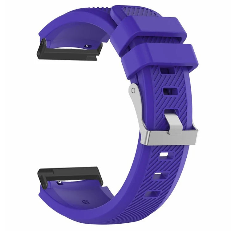 For Suunto Spartan Sport Wrist HR Baro / Suunto 7 Watch Strap 24mm Twill Texture Silicone Band