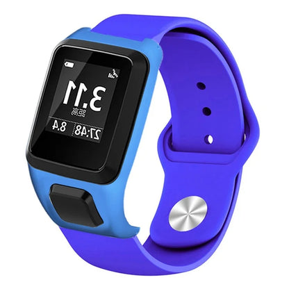 For TomTom Runner 3 / 2 / Adventurer Sport Bands Silicone Watch Strap with Case