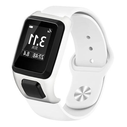 For TomTom Runner 3 / 2 / Adventurer Sport Bands Silicone Watch Strap with Case