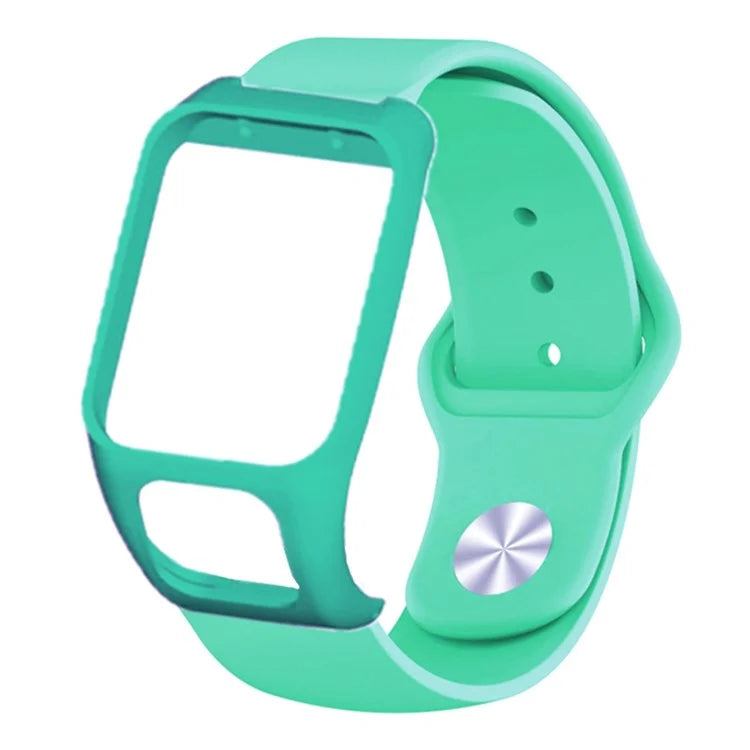 For TomTom Runner 3 / 2 / Adventurer Sport Bands Silicone Watch Strap with Case