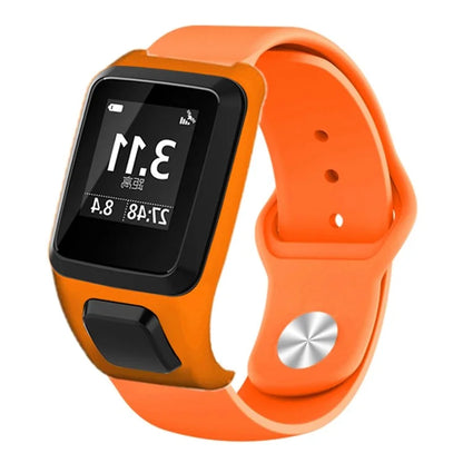 For TomTom Runner 3 / 2 / Adventurer Sport Bands Silicone Watch Strap with Case