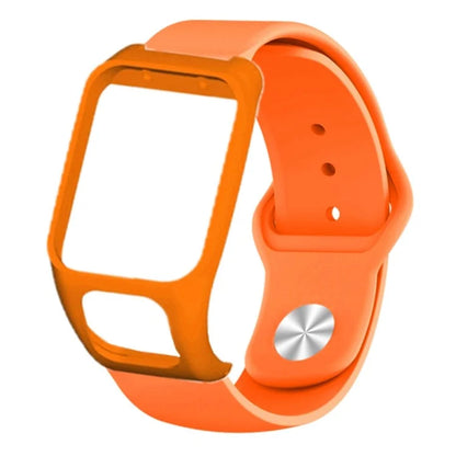 For TomTom Runner 3 / 2 / Adventurer Sport Bands Silicone Watch Strap with Case